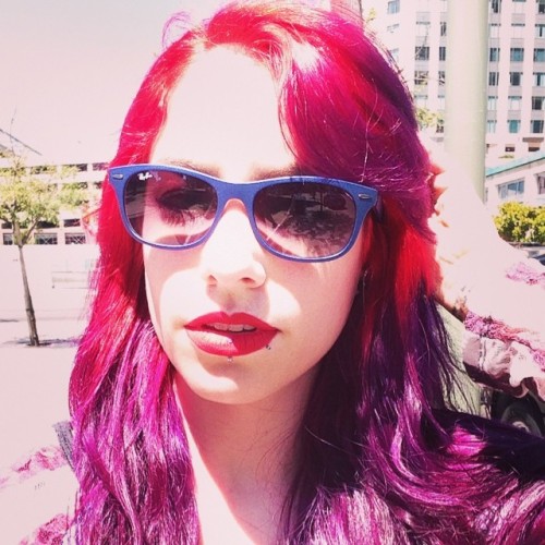 ❤️ #hairporn #redhair #purplehair #ombre #redpurpleombre