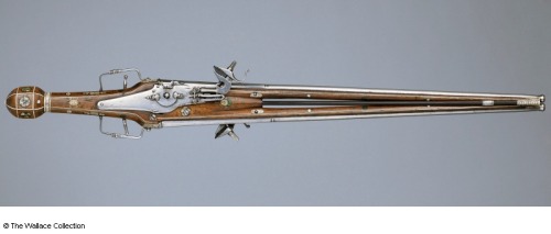 An unusual double barrel wheel-lock pistol originating from Nuremburg, Germany, circa 1600.Currently