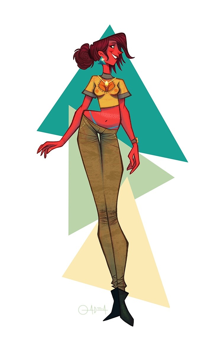 icarocruzart:  juemialma:  See through the gap  Tall gal 💜  who is this cutie?!
