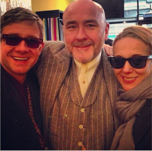 never-forget-hagrid: Martin and Amanda with Soho Tailor, Mark Powell