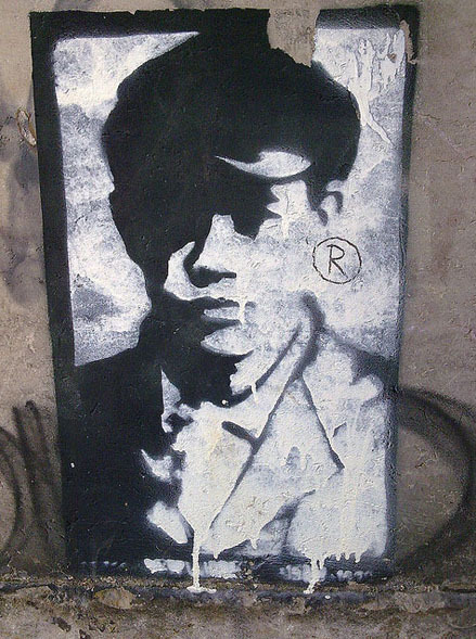 Stencils of Marius Van Der Lubbe in Germany. Van Der Lubbe was a 24 year old Dutch council communist