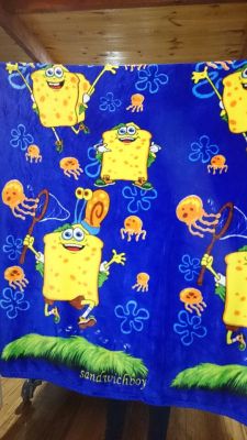 shinmadokatensei:  My brother’s mother-in-law decided to buy a Spongebob blanket for my nephew and…well. 