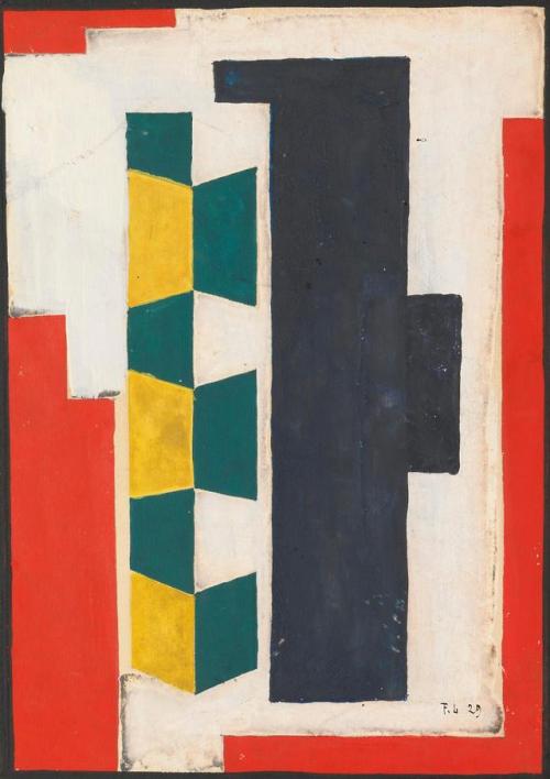theegoist: Fernand Léger (French, 1881-1955) - Composition Murale, gouache on paper, 30.70 x 