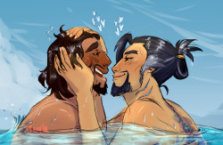 shiraae:  merpeople au flavored mchanzo with seasnake hanzo! 