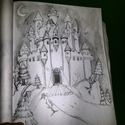 mobiggun:#Quick #sketch for #inktober #art #anime #artsketch #arttattoo #bored #castle #cool #count 
