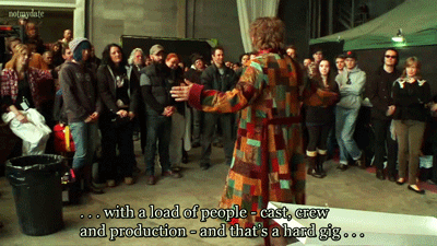 notmydate:  Martin Freeman is given Bilbo’s dressing gown at the end of principal