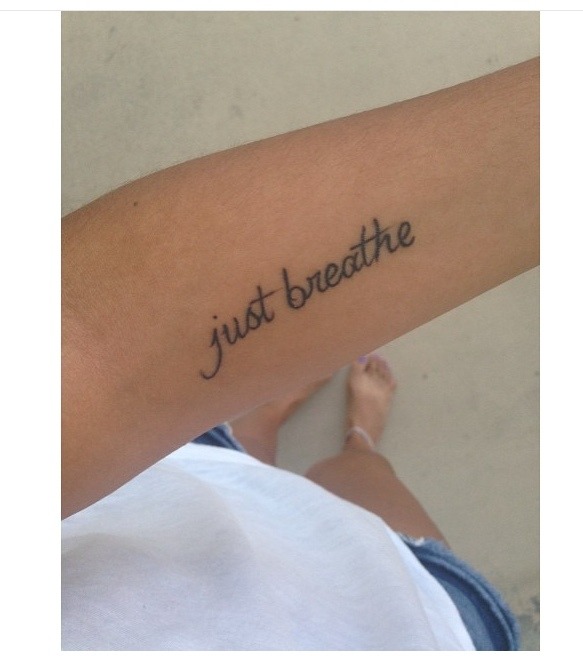 Just Breathe Tattoo  Just breathe tattoo Breathe tattoo H tattoo