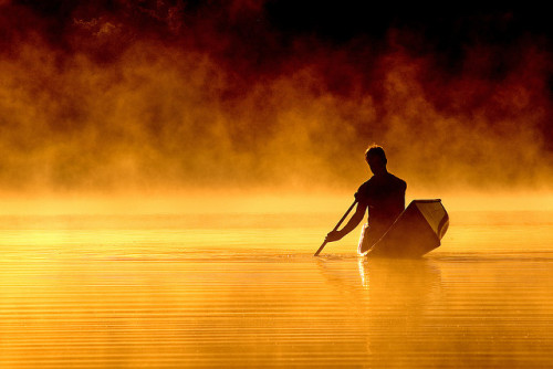 Fire Canoe #2 by Peter Bowers on Flickr.