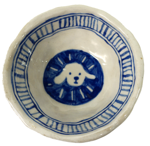 jxiaoo:dog and car ceramic bowl (recently finished making my website so if u wanna see my work in a 