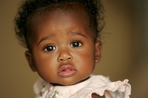 Black babies with blue eyes