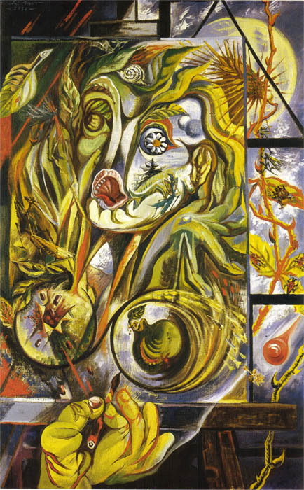 artist-masson:The painter and the time, 1938, Andre Masson