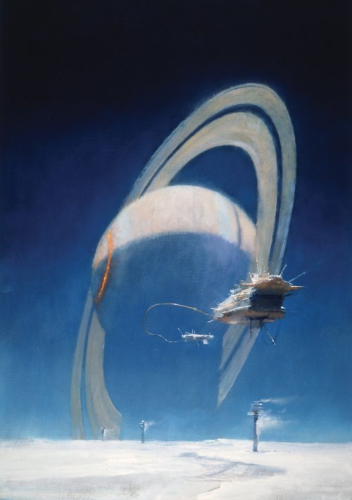 70sscifiart:Excerpts from one of 2014’s best art collections, The Art of John Harris: Beyond the Hor