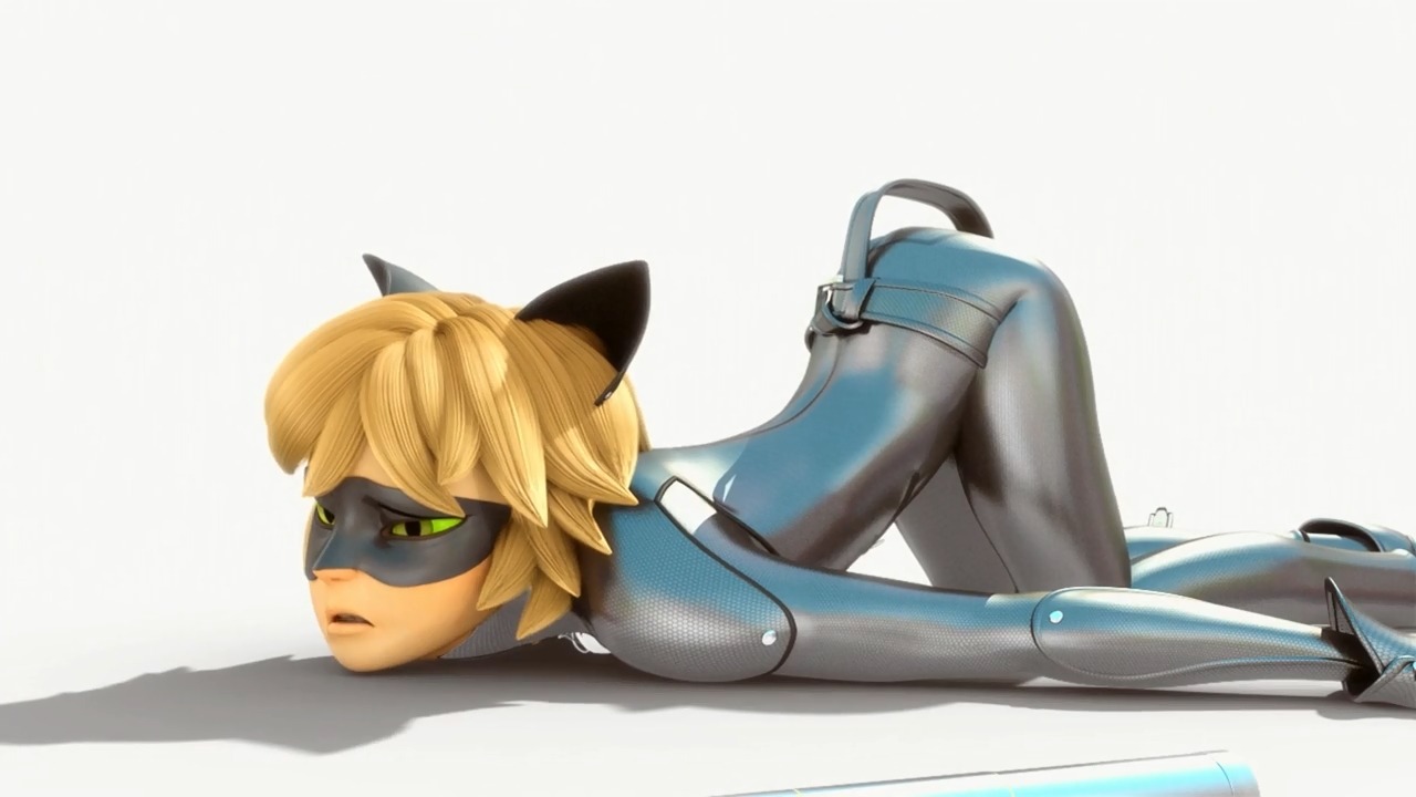 wiggle wiggle eyebrows — Chat Noir's butt from the logoless version of...