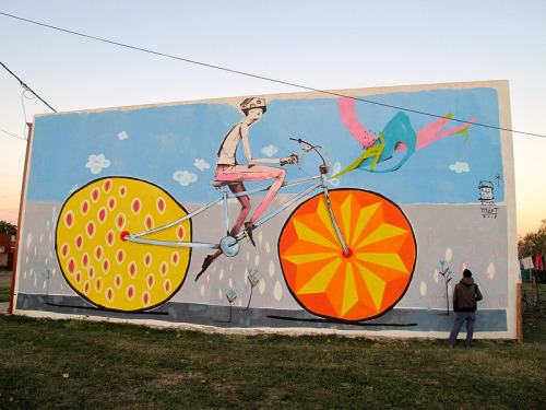 exhibition-ism:  Loving the bicycle murals of Argentinian street artist Mart