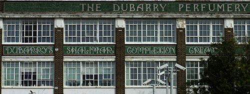 As seen from Hove station platform, the Dubarry Perfume Factory. Long since closed down and converte