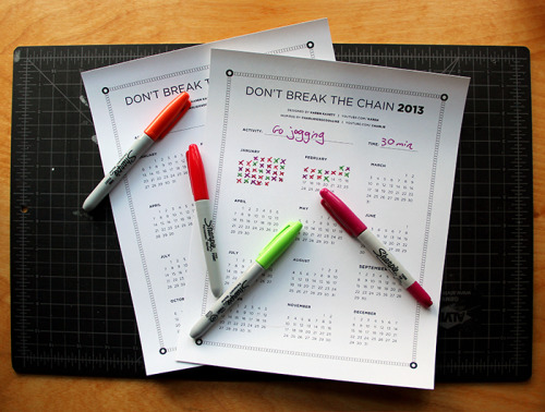 Its Finally Here! After Posting The OriginalDont Break The Chain Calendar Designback In May, Ive Gotten