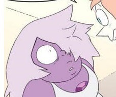 annadesu:OMFG Look how flustered and pleased with herself Amethyst is because of Pearl complimenting