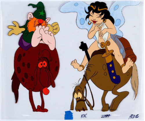 Production art from the 1977 Ralph Bakshi film, Wizards.