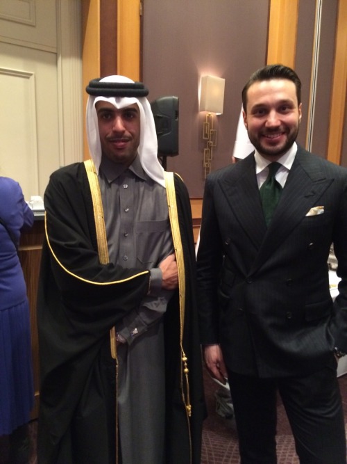 One of my best clients and I at the National Day of the State of Qatar.