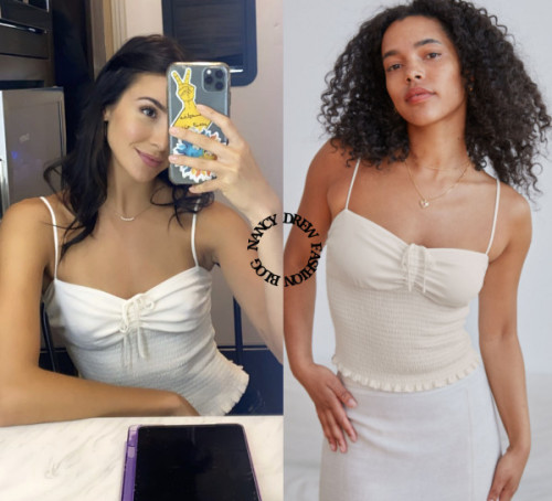 Who: Maddison Jaizani as Bess MarvinWhat: Wilfred at Aritzia Ballet Camisole - $70.00Where: BTS Seas