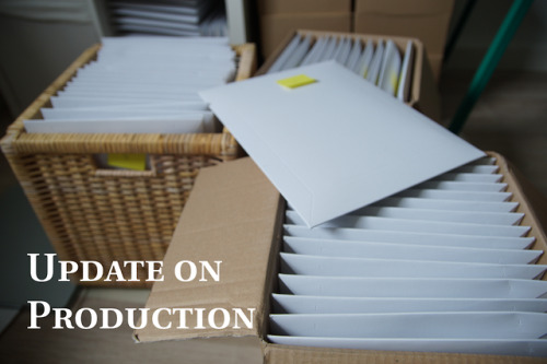 Okay, an update on how production/shipping is going! We actually already started packaging as far as