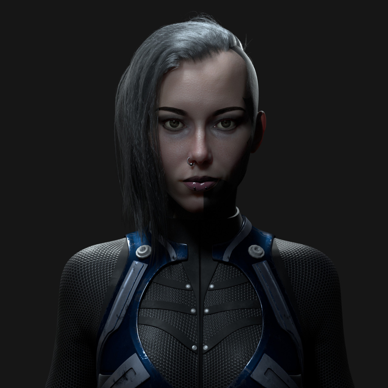 art-of-cg-girls:  Cyberpunk Girl by Jakub Chechelski