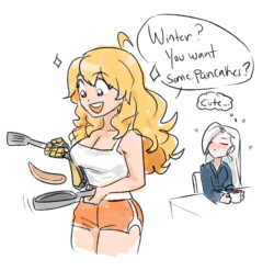 then yang makes her pancakes everyday