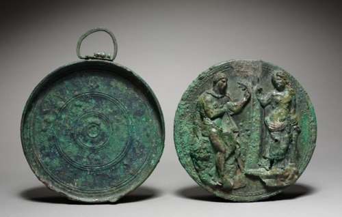 cma-greek-roman-art:Mirror Case with Cover, 300, Cleveland Museum of Art: Greek and Roman ArtSize: C