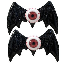 gothfashion:  Kreepsville 666 Batty Eye Hair Bow Slides. Buy Here: http://amzn.to/1gBXisS 