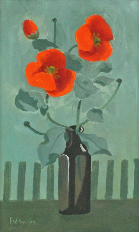 ein-bleistift-und-radiergummi:Mary Fedden ‘Poppies’ 2007.(Source: carnesfineart.com