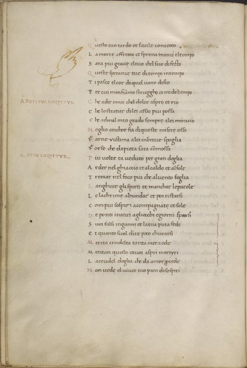 Ms. Codex 319 -[Gli amori di Tibullo e Glicera]This manuscript is a prose work consisting of a set o