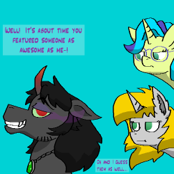 ask-wisp-the-diamond-dog:  300 FOLLOWERS~!  YAY!  I can’t believe how well this blog is doing, I’m so glad to have you all.  n____n And now, our winners of the 10th Follower Raffle: Ask King Sombra Ask Silver Pallette Lloxie’s Boxy I wish to