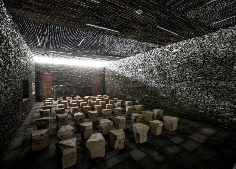 throughjo:  on surfaces covered with stone… a radio broadcasting station by Archium