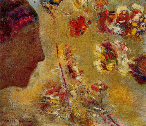 Profile, Odilon RedonMedium: oil,cardboard