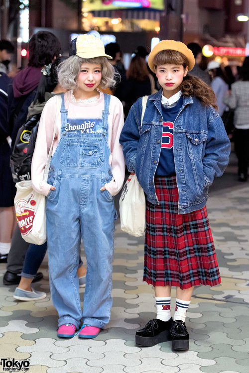 Yuri and Uza on the street in Harajuku wearing fashion from Aymmy in the Batty Girls, COCOLULU, Ghos