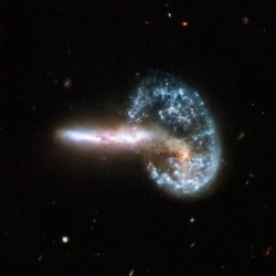 dustyranger:  just—space:  Arp 148 aftermath of two galaxies merging  