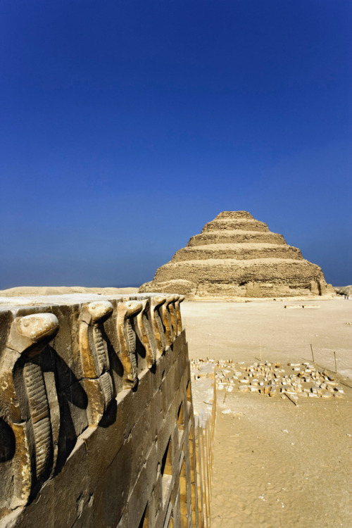Pyramid of DjoserThe Step Pyramid at Saqqara is one of the earliest Egyptian pyramids. It was built 