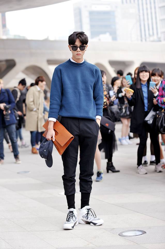 koreanmodel:  Streetstyle: Joo Woojae shot by Choi Seungjum at Seoul Fashion Week