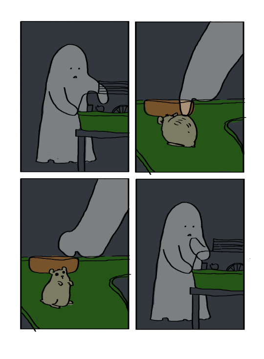 indigobluerose:  spencejsmith:  spencejsmith: We maybe have a ghost in our house that has popped up since we’ve had work done on the walls, and random stuff keeps happening but something keeps opening my hamsters cage and leaving it open so I’ve just