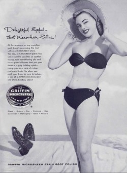 damsellover: Vintage pinup ad, Griffin Microsheen,