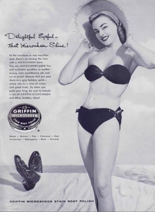 damsellover: Vintage pinup ad, Griffin Microsheen, adult photos