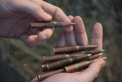 cerebralzero:  redbrickarmy:  7.62x54r A shot from Sunday with @will-work-for-ammo   A+ picture man. Kudos.