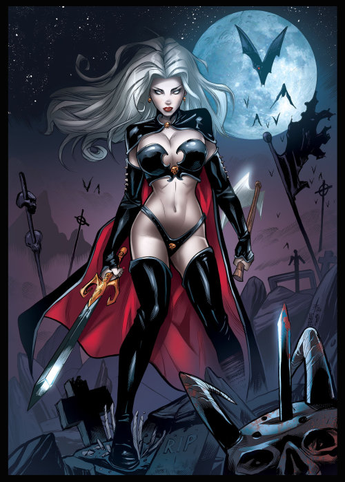 naughtyhalloweenart:  Lady Death Tribute