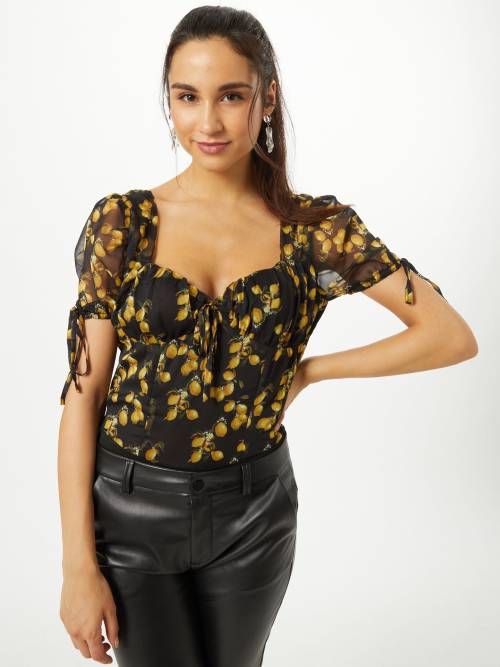 lemon print blouse