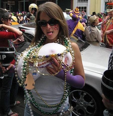 boobfiend: she must be the queen of the mardi gras with tits like this l want to squeeze them huge tits,mmmmm mardi gras jewel.