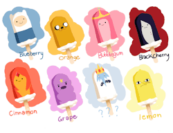 staff:  gladtobehuman: A Redraw of my Original Adventure Pops. I added a few flavours and characters and to answer ur question Staff yes “that lemon guy” would be lemon flavour.  Nope guess again 