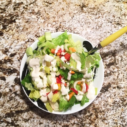  yummmm! Low carb dressing, high fiber salad…. . . #keto #ketogenic #ketodiet #diet #lowcarb 