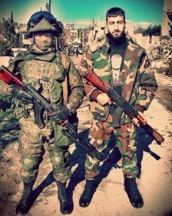 russian-army:  Syrian soldier with Russian