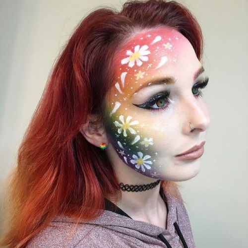 Rainbows and daisies #vain #makeup #selfie #eye #eyeshadow #mua #motd #lotd #fotd #mac #maccosmetics