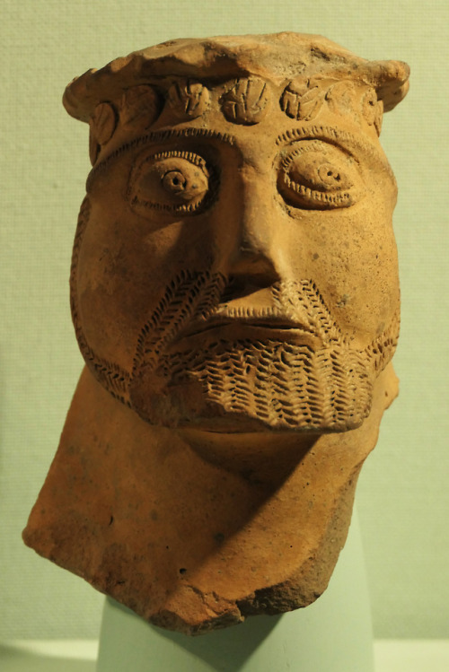 Celtic Gods; Stone and Pottery Heads, Tullie House Museum and Art Gallery, Carlisle, 18.3.18.Hadrian